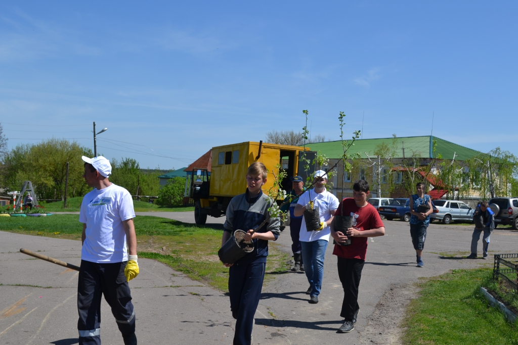 Воронежские газовики провели мероприятие по озеленению территории Новоосиновской  школы-интерната для обучающихся с ограниченными возможностями здоровья